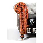 Диван Честерфильд граффити graffiti Orange Sofa натуральная кожа варинант исполнения - 6 | Loft Concept в Новосибирске