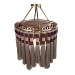 Люстра круглая плетеная с кисточками Walnut Chandelier Tassels Boho Style варинант исполнения - 2 | Loft Concept в Новосибирске