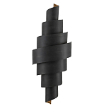 Бра в форме спирали черное с золотой внутренней отделкой Warm Glow варинант исполнения - 2 | Loft Concept в Новосибирске