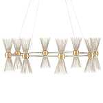 Люстра круглая с фактурными абажурами из тонких металлических палочек Wild Thorns варинант исполнения - 2 | Loft Concept в Новосибирске