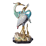 Статуэтка в виде двух птиц из фарфора с бронзовыми элементами Bird of the Garden of Eden варинант исполнения - 2 | Loft Concept в Новосибирске