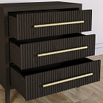 Комод Primo с 3 выдвижными ящиками Темный орех варинант исполнения - 6 | Loft Concept в Новосибирске