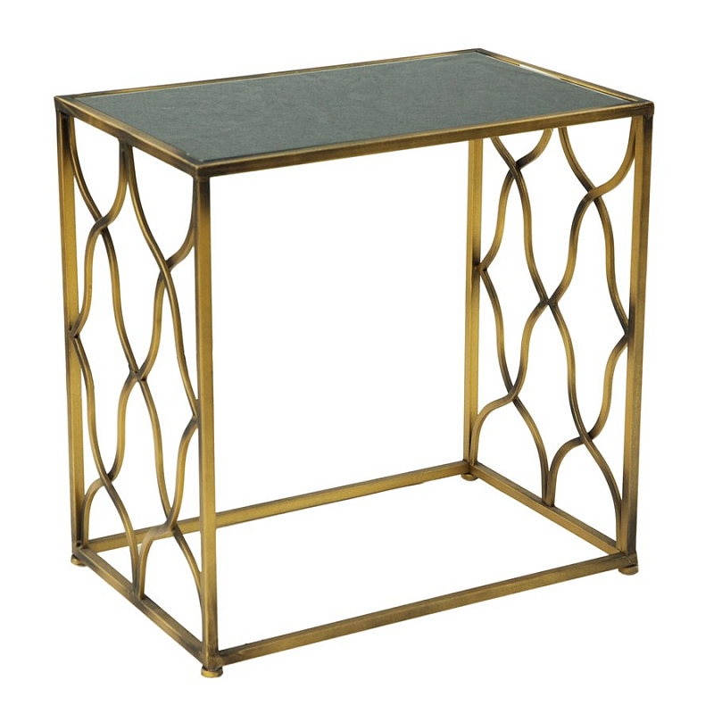 Консоль Golden Broken Rhombuses Золотой Черный в Новосибирске | Loft Concept 