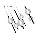 Люстра светодиодная с 6-ю сферическими стеклянными плафонами Splatter варинант исполнения - 4 | Loft Concept в Новосибирске