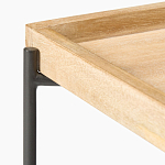 Журнальный стол с прямоугольной деревянной столешницей Urban Style Space варинант исполнения - 2 | Loft Concept в Новосибирске