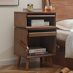 Тумбочка прикроватная деревянная Робот Robot Desk варинант исполнения - 2 | Loft Concept в Новосибирске