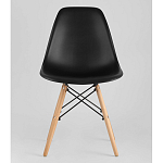 Пластиковый стул на ножках из массива бука Eames Black варинант исполнения - 4 | Loft Concept в Новосибирске