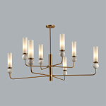 Люстра на штанге с 8-ю цилиндрическими матовыми плафонами и шарами из камня Orb Essence варинант исполнения - 2 | Loft Concept в Новосибирске