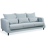 Диван Seldon с мягкими подушками голубое букле варинант исполнения - 1 | Loft Concept в Новосибирске