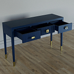 Дизайнерский Письменный стол Elsa Dreams Blue с тремя ящиками варинант исполнения - 4 | Loft Concept в Новосибирске