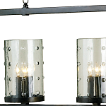 Люстра прямоугольная с 4-мя прозрачными цилиндрическими плафонами  Stamped Cylinders варинант исполнения - 1 | Loft Concept в Новосибирске