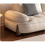 Диван двухместный кожаный с каркасом из массива дерева Furniture Medieval  варинант исполнения - 1 | Loft Concept в Новосибирске