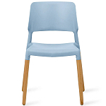 Пластиковый стул на ножках из массива бука Ferret Blue варинант исполнения - 2 | Loft Concept в Новосибирске