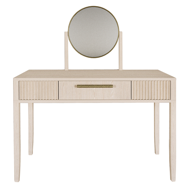 Туалетный Стол с зеркалом Primo Светлый дуб Древесина Золотой в Новосибирске | Loft Concept 