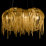 Люстра подвесная круглая с изогнутыми металлическими дугами и ниспадающими цепочками 65 см Atlantis Chain варинант исполнения - 6 | Loft Concept в Новосибирске