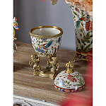 Шкатулка в форме яйца на величественных львах из фарфора с бронзовыми элементами Eden Garden варинант исполнения - 6 | Loft Concept в Новосибирске