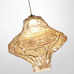 Подвесной светильник с плафоном из фактурного светло-янтарного стекла Light Ensemble варинант исполнения - 9 | Loft Concept в Новосибирске