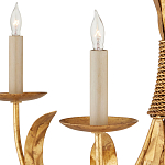 Люстра золотая с декором в виде перьев Bunch of Feathers варинант исполнения - 1 | Loft Concept в Новосибирске