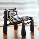 Кресло черно-белое со съемными подушками Celebrity варинант исполнения - 2 | Loft Concept в Новосибирске