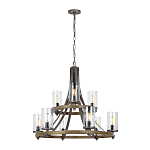 Люстра с цилиндрическим плафонами из толстого волнистого стекла в индустриальном стиле Feiss варинант исполнения - 2 | Loft Concept в Новосибирске