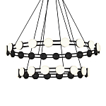 Люстра двухъярусная с круглыми светодиодными источниками света Maxine Light варинант исполнения - 2 | Loft Concept в Новосибирске