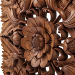 Панно из дерева квадратное Flower Panel With Trees варинант исполнения - 2 | Loft Concept в Новосибирске