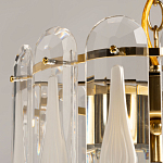 Люстра многоярусная с овальными прозрачными подвесками 28 см Harmonica варинант исполнения - 7 | Loft Concept в Новосибирске