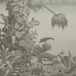 Обои ручная роспись Le Brésil Crystal Grey варинант исполнения - 2 | Loft Concept в Новосибирске