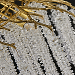 Люстра многоярусная с каркасом из металла и прозрачными подвесками FAIRYTREE Light варинант исполнения - 1 | Loft Concept в Новосибирске