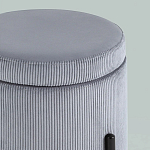 Серо-голубой пуф на черных ножках SANJAY варинант исполнения - 4 | Loft Concept в Новосибирске