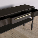 Дизайнерская Консоль с полкой и ящиком Primo Темный орех варинант исполнения - 7 | Loft Concept в Новосибирске