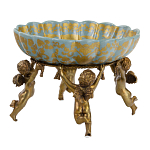 Чаша с орнаментом на бронзовых ножках в виде ангелов Eden Garden варинант исполнения - 2 | Loft Concept в Новосибирске