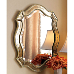 Зеркало настенное овальное в раме цвета шампань Mirror Splashes варинант исполнения - 1 | Loft Concept в Новосибирске