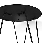 Стол журнальный с круглой столешницей из стекла Gold and Black Marble варинант исполнения - 5 | Loft Concept в Новосибирске