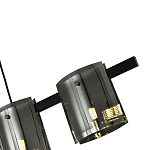 Подвесной светильник светодиодный с 5-ю цилиндрическими плафонами светло-серого цвета из стекла и стали Andrea Сhandelier Grey варинант исполнения - 3 | Loft Concept в Новосибирске