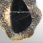 Бра с волнообразным стеклянным плафоном и вставкой из мрамора Liquid Stone варинант исполнения - 16 | Loft Concept в Новосибирске