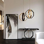 Консоль чёрная с геометрическим основанием Josette варинант исполнения - 2 | Loft Concept в Новосибирске