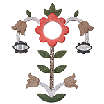 Зеркало-цветок из картона в русском стиле варинант исполнения - 1 | Loft Concept в Новосибирске