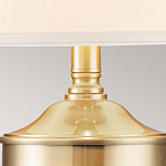 Настольная лампа со тканевым абажуром и прозрачным ребристым стеклянным основанием Quoizel варинант исполнения - 2 | Loft Concept в Новосибирске