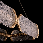 Люстра прямоугольная с текстурным природным рисунком IceFlame варинант исполнения - 3 | Loft Concept в Новосибирске