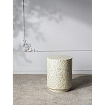 Приставной столик с рисунком из раковин устриц Bone Inlay варинант исполнения - 10 | Loft Concept в Новосибирске