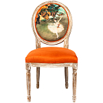 Стул из натурального бука оранжевое с цветным принтом Impressionism in Color варинант исполнения - 1 | Loft Concept в Новосибирске