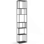 Высокий стеллаж из металла Menzie High Metal Rack Black варинант исполнения - 1 | Loft Concept в Новосибирске