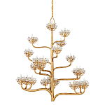 Люстра золотая в виде растения Golden Flower Glade варинант исполнения - 4 | Loft Concept в Новосибирске