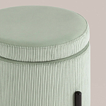 Светло-зеленый пуф на черных ножках SANJAY варинант исполнения - 4 | Loft Concept в Новосибирске