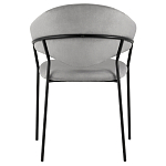 Серый стул с обивкой из искусственной замши Alexis варинант исполнения - 4 | Loft Concept в Новосибирске