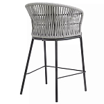 Стул барный с декоративным плетением на спинке и подлокотниках Chair Weave варинант исполнения - 3 | Loft Concept в Новосибирске