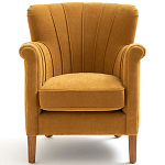 Кресло велюровое на ножках из массива ясеня Jessie Armchair варинант исполнения - 2 | Loft Concept в Новосибирске