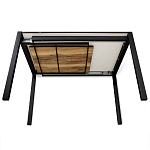 Стол обеденный раздвижной с прямоугольной столешницей на четырех черных ножках Blair варинант исполнения - 5 | Loft Concept в Новосибирске