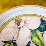 Стул светло-серый из натурального бука с изображением птиц и цветов Blooming Red Birds варинант исполнения - 5 | Loft Concept в Новосибирске